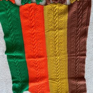 Vintage crochet knit retro blanket